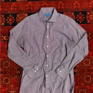 Vince Camuto Men's Purple Patterned Dress Shirt